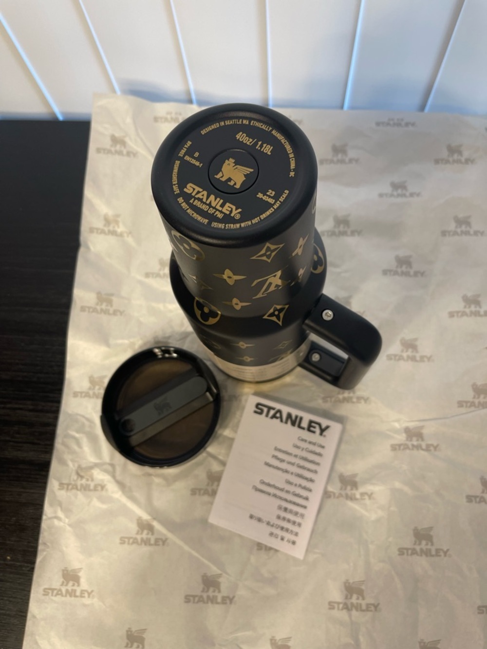 Custom Stanley Black & Gold 40oz Quencher Tumbler Last one! - Picture 5 of 5